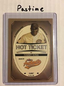 2005 Fleer Authentix Sammy Sosa Hot Ticket 9 of 10 Chicago Cubs