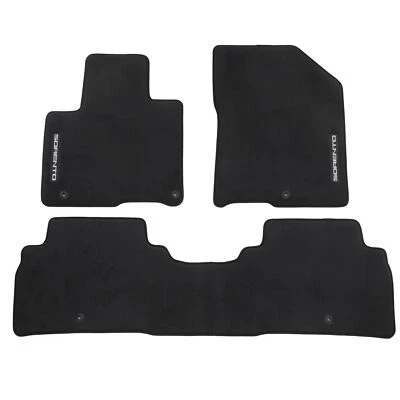 NEW OEM Kia 2016-2018 Sorento Carpet Floor Mats Set Black Genuine C6114-ADU00 - Image 1 of 4