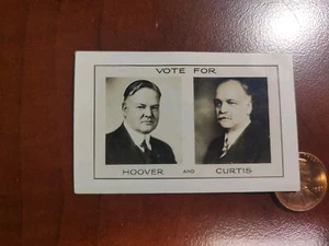 1928 Vote For Hoover Curtis real photo portrait Card images President Campaign - Picture 1 of 3
