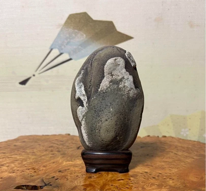 Bonsai Piedra Natural Montaña Suiseki Ojo de Visor Impresionante Soporte de Roca Japonés A Foto 1 de 2