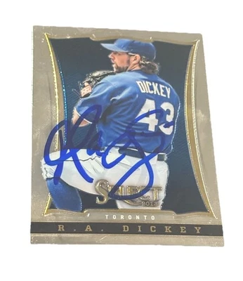 R.A. Dickey Signed 2013 Panini Select Baseball Card Auto Toronto Blue Jays - Image 1 of 2