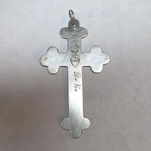 10L2 JOLIE CROIX DE COMMUNION BELGIQUE BELGE AOUT 1911 EN ARGENT MASSIF - Imagen 1 de 6