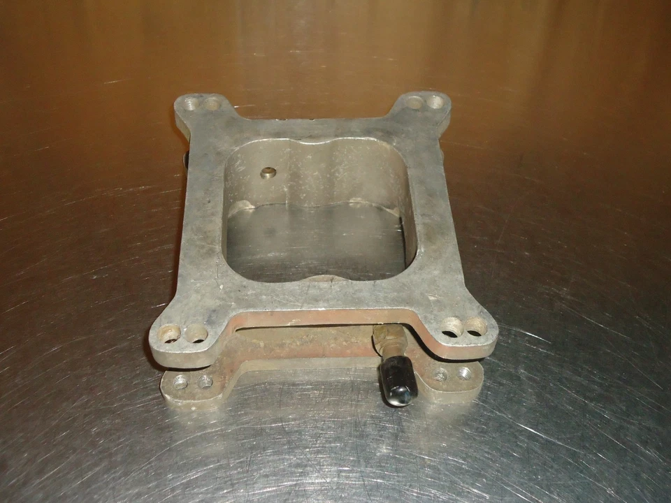 Carburador Offenhauser de 4 barriles abierto espaciador de aluminio de 2" Holley Carb Offy Foto 1 de 4