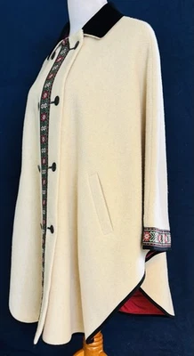 Capa austríaca vintage Nohstadt & Co Klagenfurt talla 36 (10) 100 % lana Foto 1 de 4