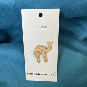 Camel Button Made Of Coconut - Picture 1 of 2
