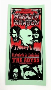 MARILYN MANSON L'ABISSO ROCK CONCERTO SERIGRAFATO VOLANTINO POSTER MARK ARMINSKI - Foto 1 di 1