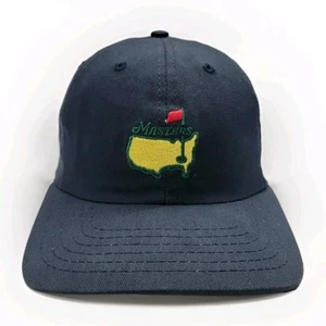 Vintage Masters American Needle Hat Unstructered Golf Strapback Snap Cap Black - Picture 1 of 11