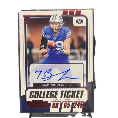 2021 Contenders Draft Picks Matt Bushman Autograph Certified Mint/Near Mint - Image 1 of 2
