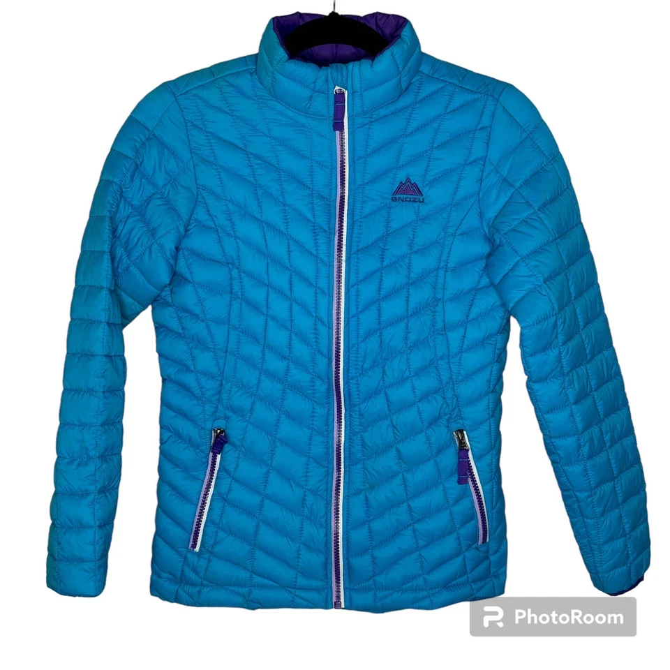 SNOZU девочек синий зимний мягкий подкладка куртка размер большой 14/16 - Изображение 1 из 4