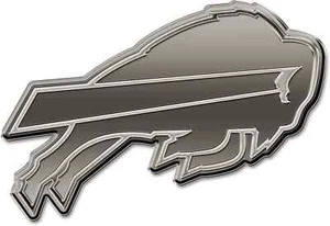 Buffalo Bills Auto Emblem Solid Metal Raised Die Cut Antique Nickel Finish - Picture 1 of 4