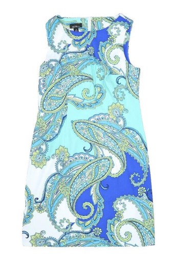 Abito donna Alyx multicolore stampa paisley senza maniche girocollo tubino 8
