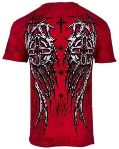 Archaic by Affliction Men's T-Shirt Wing Man Biker Cross Y2K S-5XL - Picture 1 of 9