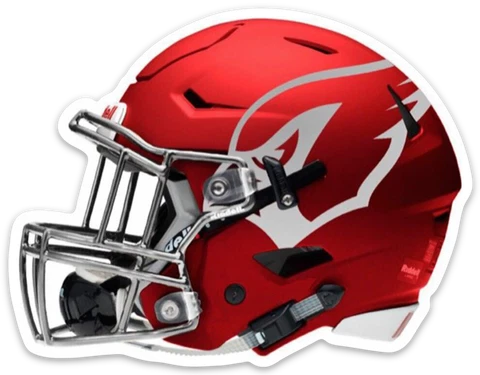 Arizona Cardinals Football Helmet w/ Cardinal Logo type Die-Cut MAGNET Cover
