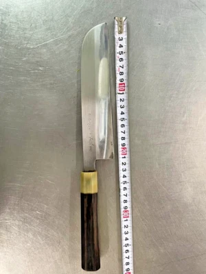 Cuchillo de cocina japonés Aritsugu Usuba bisel único acero azul 205 mm ébano sin usar Foto 1 de 4