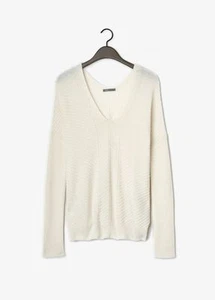 W397 NWT VINCE DOUBLE V NECK CHEVRON WOMEN SWEATER SIZE L $375 - Picture 1 of 5