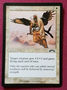 Magic The Gathering EXODUS ANGELIC BLESSING white card MTG - Picture 1 of 2
