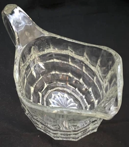 VTG DAVIDSON ART DECO CLEAR CUT GLASS PITCHER JUG 7.75" 40 fl oz, c1930 vg - Picture 1 of 9