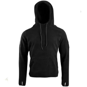 SGOMBERO! TACTICAL WARRIOR FELPA CON CAPPUCCIO UOMO S-3XL TOP TERMICO ESERCITO NERO - Foto 1 di 4
