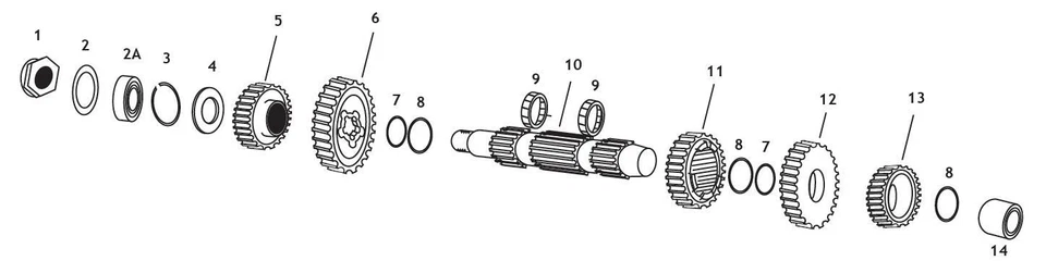 Engranaje de contraeje Andrews 1993-1995 para Harley Wide Glide FXDWG quinta marcha 296555 Foto 1 de 1