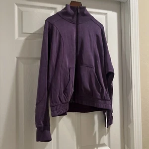 Nuevo con etiquetas Cuello de embudo Lululemon Cepillado Suavestreme Cremallera Dramático Mago Talla: 8 - Imagen 1 de 5