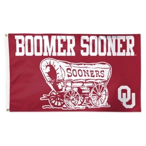 OKLAHOMA SOONERS BOOMER SOONER 3'X5' DELUXE FLAG NEW WINCRAFT ๐ - Picture 1 of 1