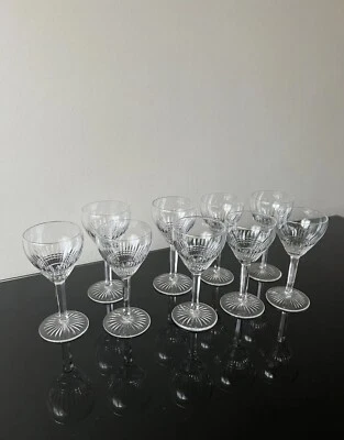 9 VERRES A VIN BLANC EN CRISTAL SAINT LOUIS MODÈLE CALIBRI  BACCARAT Foto 1 de 4