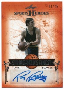 2013 Leaf Sports Heroes Springfield's Finest Silver SF-RB1 Rick Barry Auto 01/25