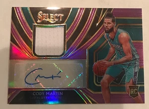 CODY MARTIN 2019-20 SELECT AUTO PURPLE PATCH RELIC PRIZM ROOKIE RC RJA CMT 89/99 - Picture 1 of 5