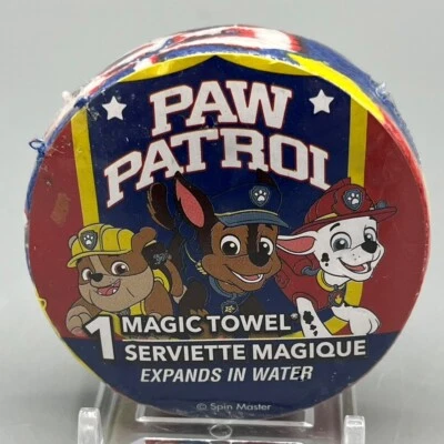 Toalla mágica Paw Patrol se expande en Water Spin Master 100 % algodón 11,75 x 11,75" Foto 1 de 2