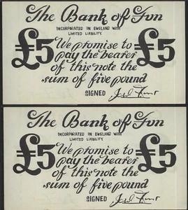 Reino Unido último casi nuevo Inglaterra Bank of Fun billete grande de 5 libras esterlinas - Imagen 1 de 1