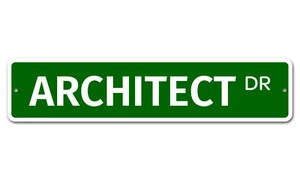 5131 SS Architekt 4" x 18" Neuheit Straßenschild Aluminium - Bild 1 von 2