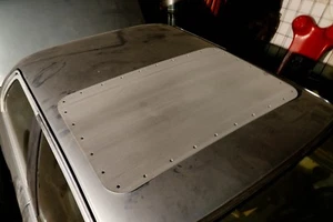 BMW E30 Sunroof Delete Aluminum Panels Skins Race Track Car Cards - Foto 1 di 1