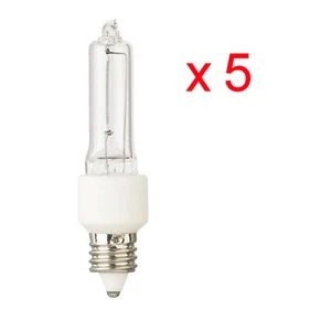 35W, 75W, 100W, 150W, 250W HALOGEN BULB MINI-CAN E11 BASE CLEAR (5 PCS) - Picture 1 of 2