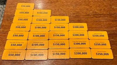 The Game of Life 1991 Edition Replacement Parts Pieces 25 LIFE Tiles, Used - Image 1 of 3