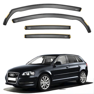 ISPEED Wind Deflectors for Audi A3/S3 MK2 2004-2013 5-Door Hatchback 4pc Set - Image 1 of 4