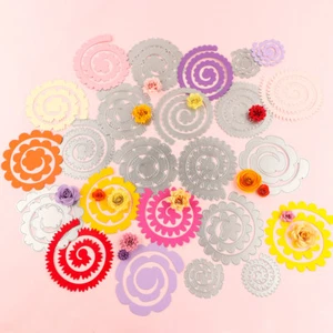 3D Large Spiral Rolled Flower Metal Cutting Dies Stencils DIY Scrapbooking Craft - Picture 1 of 23
