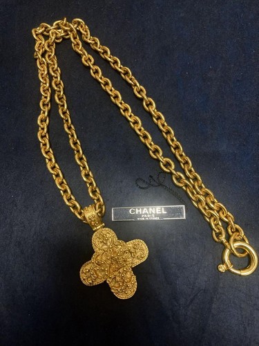 Collana CHANEL Coco Mark 94A scatola 49 5 mm motivo 88 cm catena accessorio donna originale