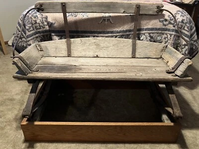 "Asiento de banco Buckboard antiguo 41""" Foto 1 de 4