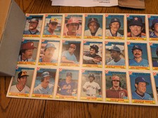 1984Topps Ralston Purina 1st Annual Collectors's Edition Uncut Sheet Baseball