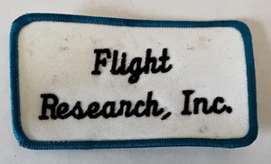 SELTENER VINTAGE "FLIGHT RESEARCH, INC" TECHNIKER PATCH MOJAVE DESERT CA - Bild 1 von 3