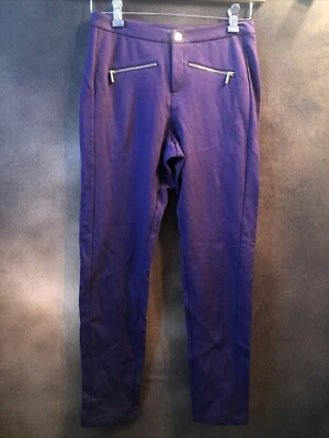 Calça de tornozelo IMAN Global Chic 8 NWoT roxa com zíper bolsos ponte chique global $60 🧡 - Imagem 1 de 4