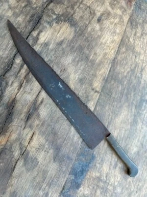 Cuchillo espada daga mogol hoja de acero mango de madera antiguo 1890 Foto 1 de 4