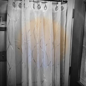 Deconova Light Filtering Curtains White/Silver (52" w x 96" l) 6 panels Open Box - Picture 1 of 5