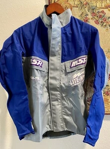MS Racing Gore-Tex Vintage Motorcycle Jacket Size Small Men Blue Grey Like-New - Picture 1 of 5