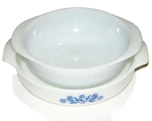 Pyrex Anchor Hocking Dish LOT 1.5 Quart Cornflower Blue Fire King & Milk Glass - Picture 1 of 12