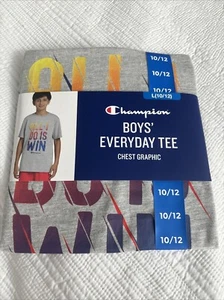 Champion Youth Boy's Soft Short Sleeve Everyday Chest Graphic Logo Tee - Picture 1 of 6