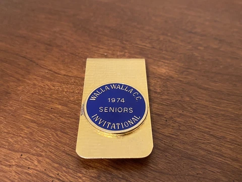Walla Walla Country Club 1974 Seniors Invitational Money Clip Excellent Shape Cover