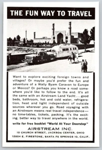PRINT AD VERY SMALL 1965 Airstream Camper Trailer Jackson Center Ohio 3" x 4" - Picture 1 of 1