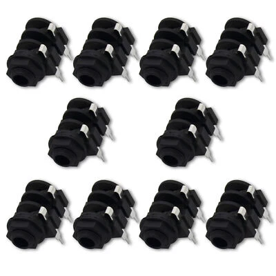 10pcs 6.35 mm Audio Jack Female Mono Panel PCB Welding audio phone mount Socket - Image 1 of 4