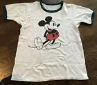 Vintage 1970’s s Mickey Mouse Ringer T-Shirt Medium Walt Disney Productions 